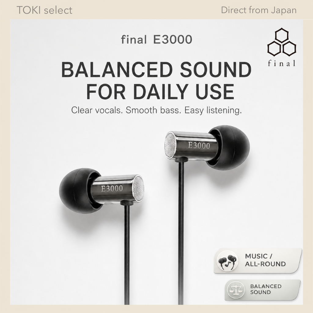 final E3000 Wired Earphones with Mic 3.5mm Natural Balanced Sound In-Ear Audio