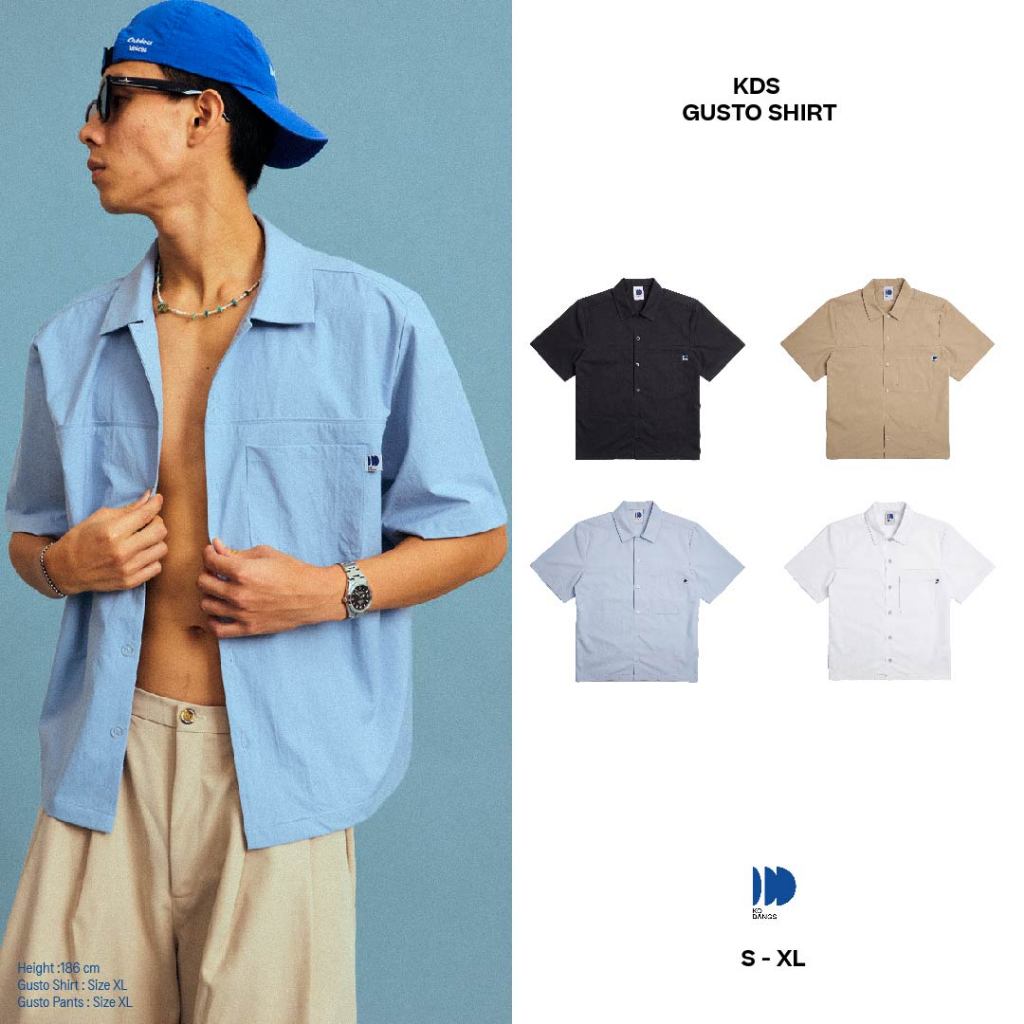 Kodangs Gusto Shirt เสื้อเชิ้ตแขนสั้นคอปก กระดุมหน้า