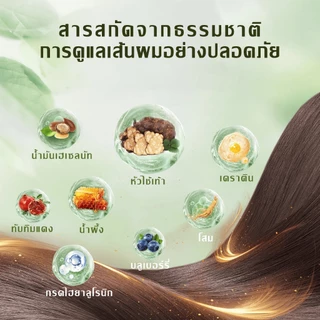 CrownCare ยาย้อมผม HairColor ยาย้อมผมสมุนไพร ปกปิดผมขาว ปราศจากแอมโมเนีย ไม่ระคายเคือง ไม่ทำลายหนังศีรษะ หวีง่าย สีติดทน