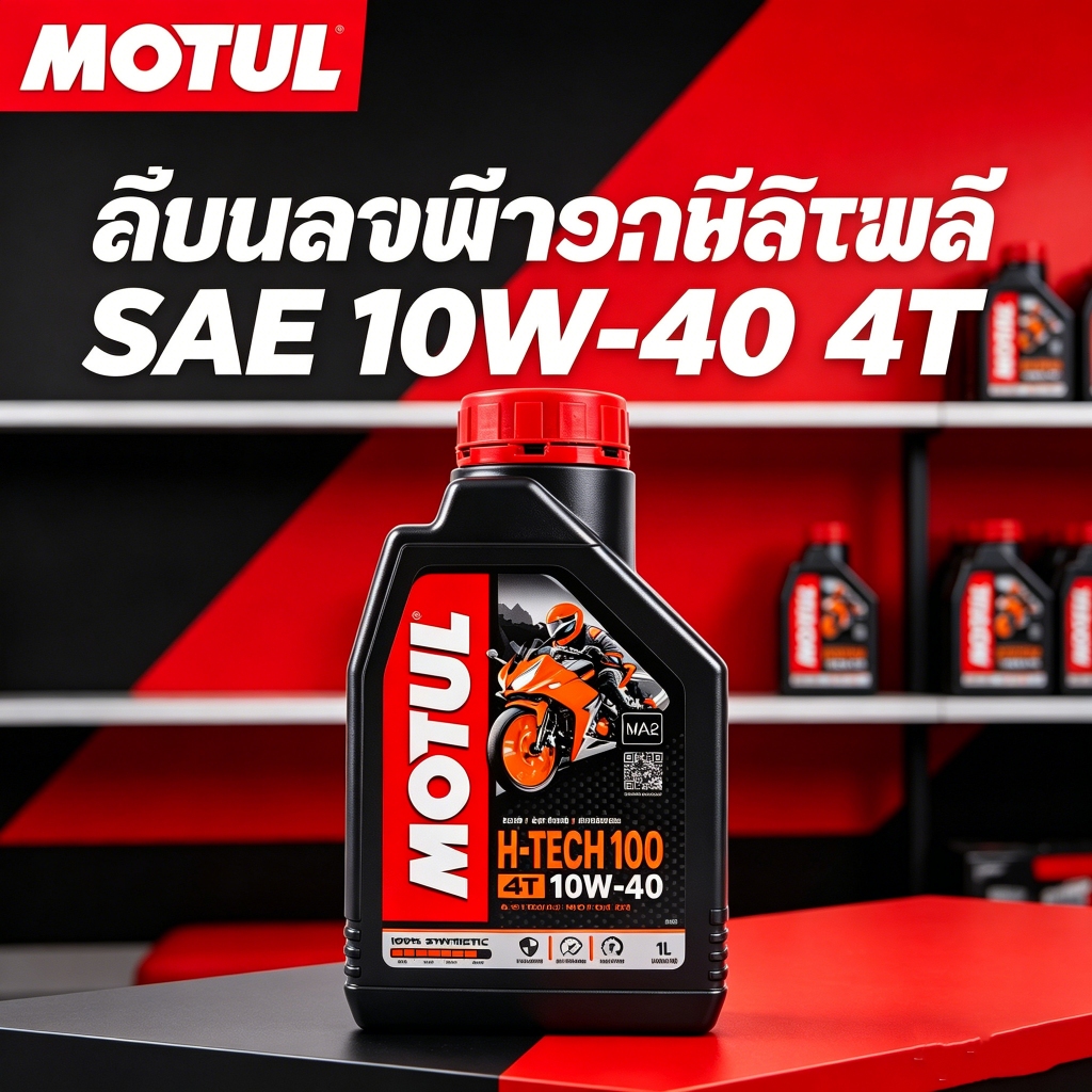 5 Bottles MOTUL H-Tech Universal 10W-40 1L 4-Stroke Full Synthetic Motorcycle Engine Oil