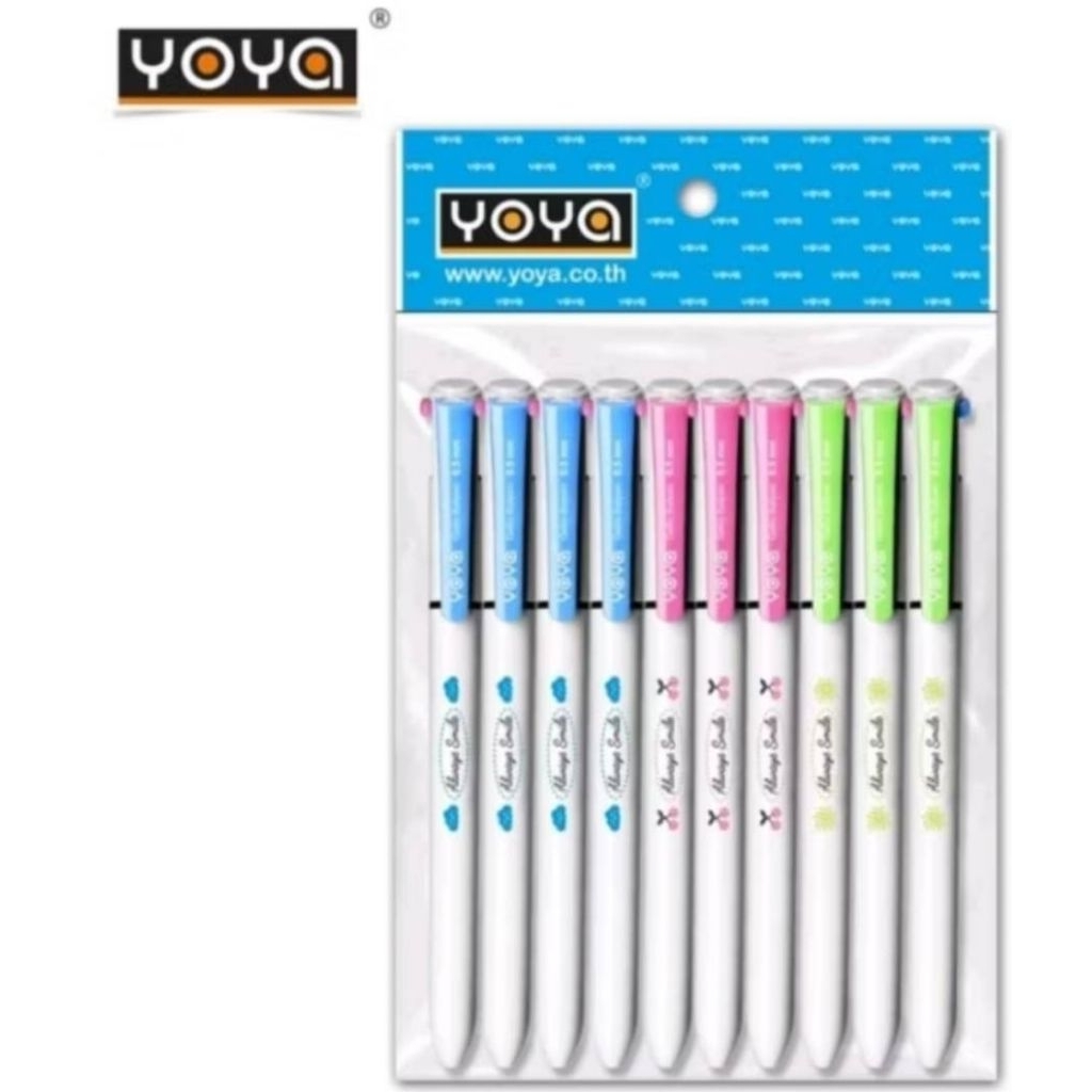 ปากกาYOYA2สี No. 1243 (0.5mm) แพ็ค10ด้าม