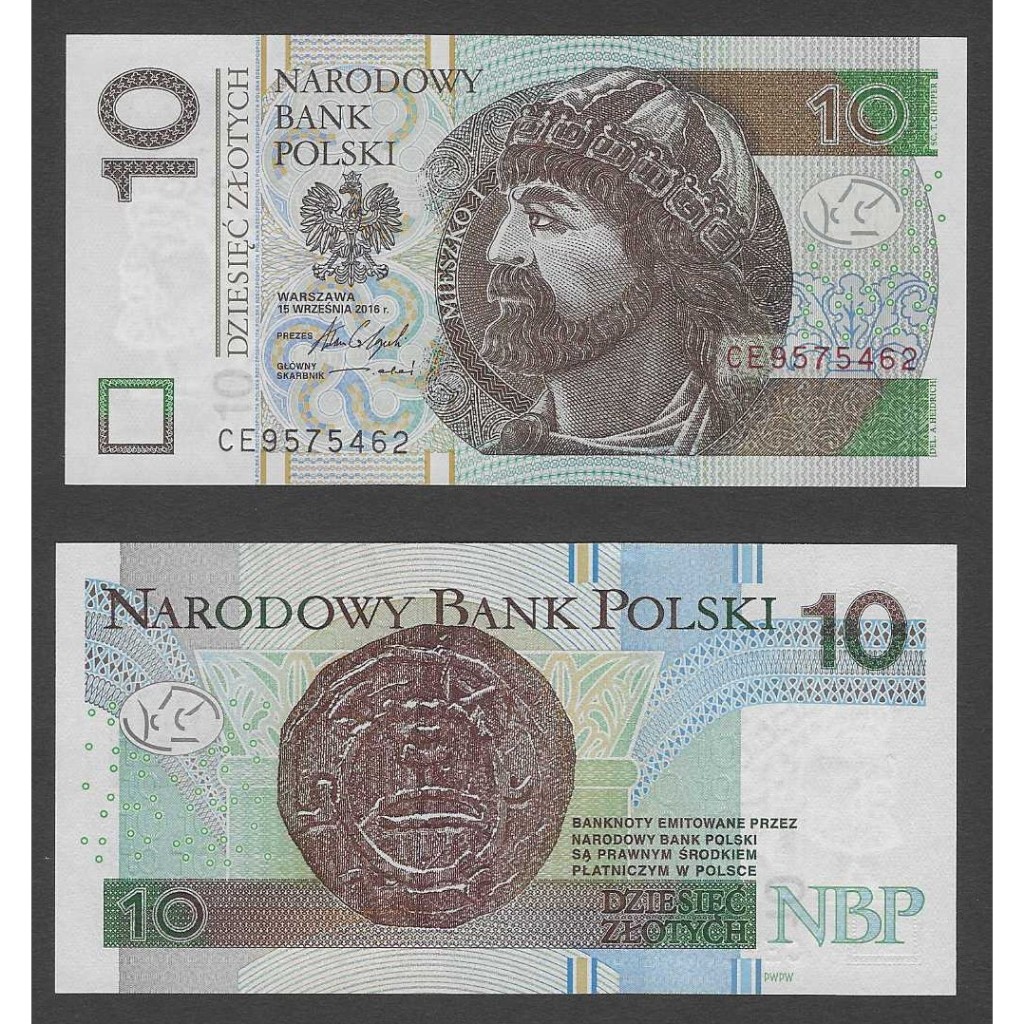 โปแลนด์ Poland 10 ซวอตี ปี 2016 P-183B สภาพใหม่เอี่ยม ไม่ผ่านใช้ สำหรับสะสม ที่ระลึก