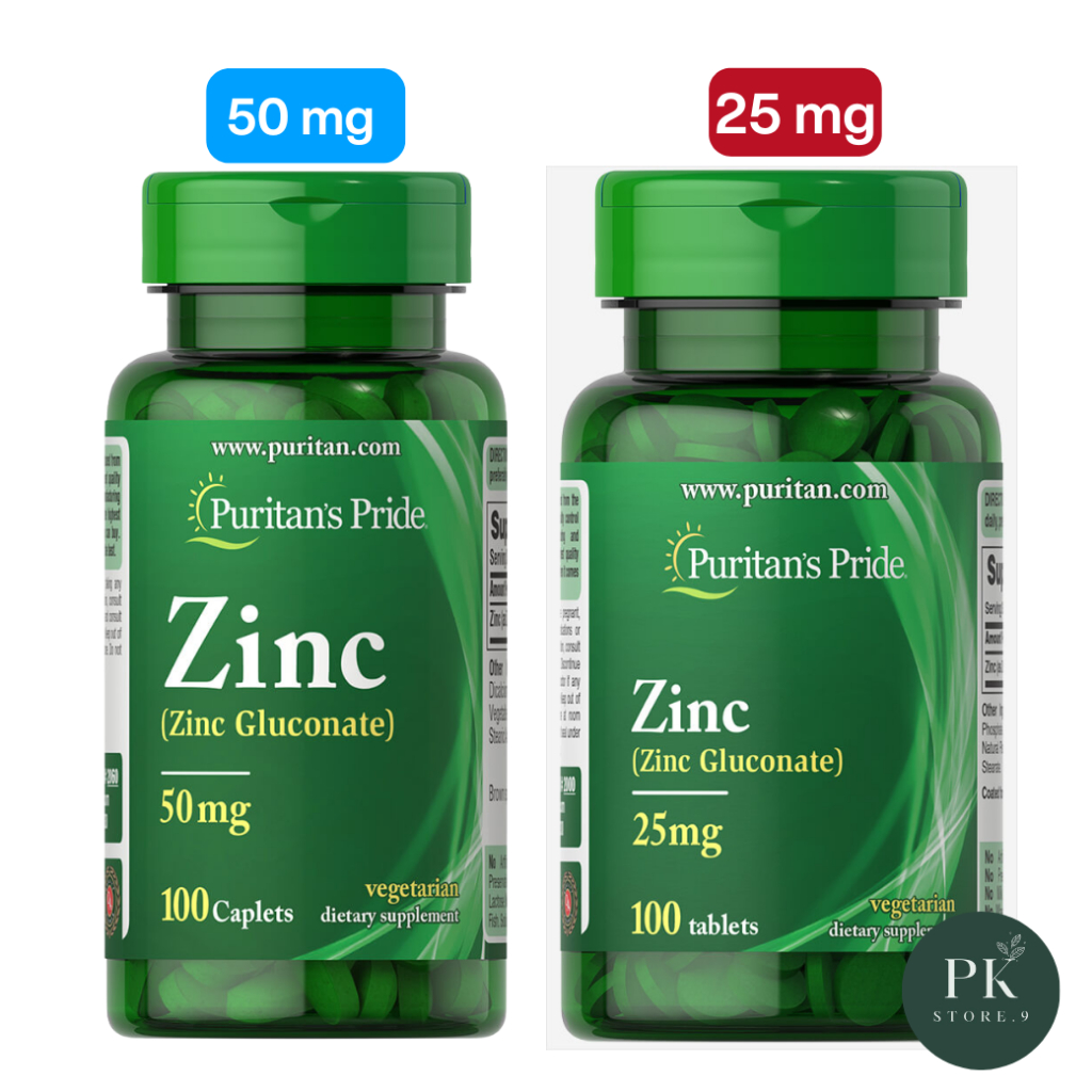 Puritan's Pride Zinc 25,50 mg ขนาด 100 เม็ด