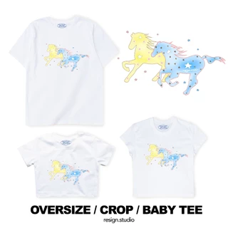 resign studio - Oversize/Crop/Babytee ลาย Pony