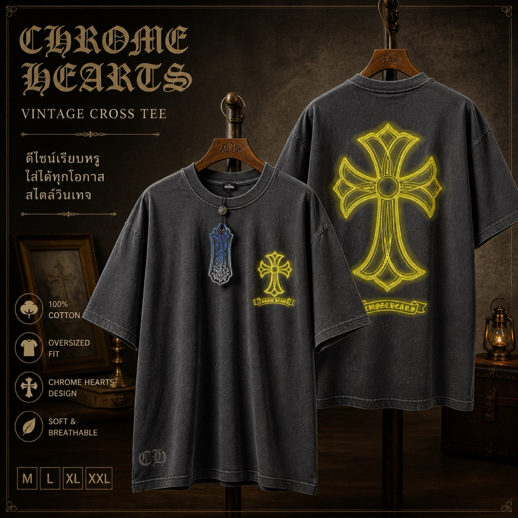 เสื้อยืดผู้ชายChrome Hearts streets
