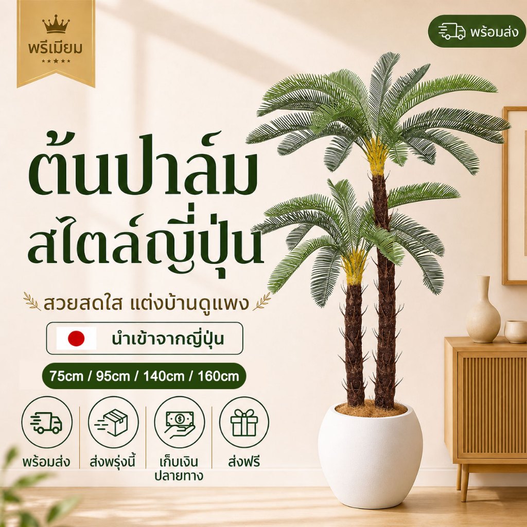 🌴ต้นไม้เหล็กเทียม🌴【ฟรีค่าส่ง】ต้นไม้ปลอมใหญ่ ปีห้องนั่งเล่นในร่มร้านตกแต่งภูมิทัศน์ ต้นไม้เทียม