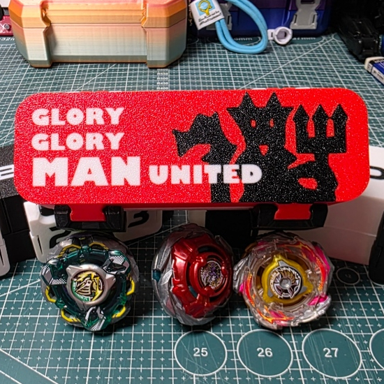 ++ใส่ Griffon ได้++ กล่อง3-3  Glory Glory MU สีแดง-ดำ-ขาว ลายปีศาจ