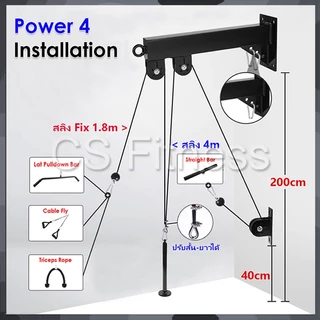 สายสลิงหุ้ม PVC 5mm ปลายหางปลา DIY Pulley & Cable machine