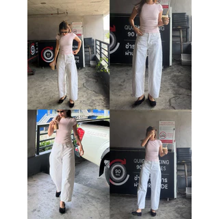 #28barrel_jeans กางเกงยีนส์บาร์เรล*เอวกลาง*สำหรับสาวสูง15x cm BARREL JEANS