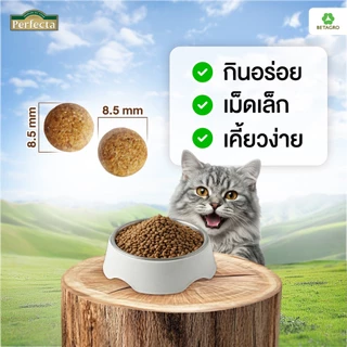 Perfecta อาหารแมว เกรดพรีเมี่ยม แมวสูงวัย อายุ 7 ปี ขึ้นไป สูตรแมวสูงวัย เนื้อสดแท้ Human grade ขนาด 1 กก.