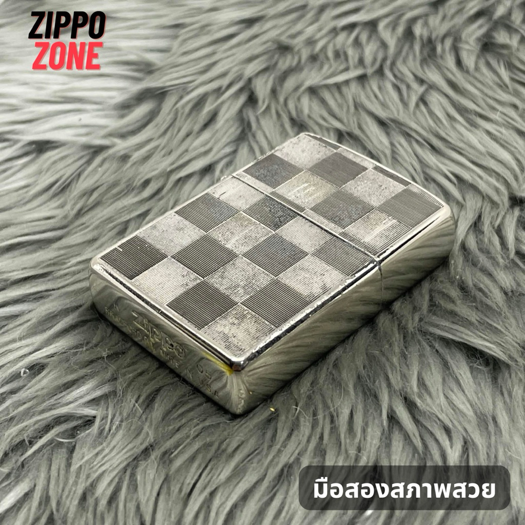 Zippo แท้ มือสอง เลเซอร์ตาราง| ไฟแช็ค Zippo USA ของแท้ | พร้อมส่ง
