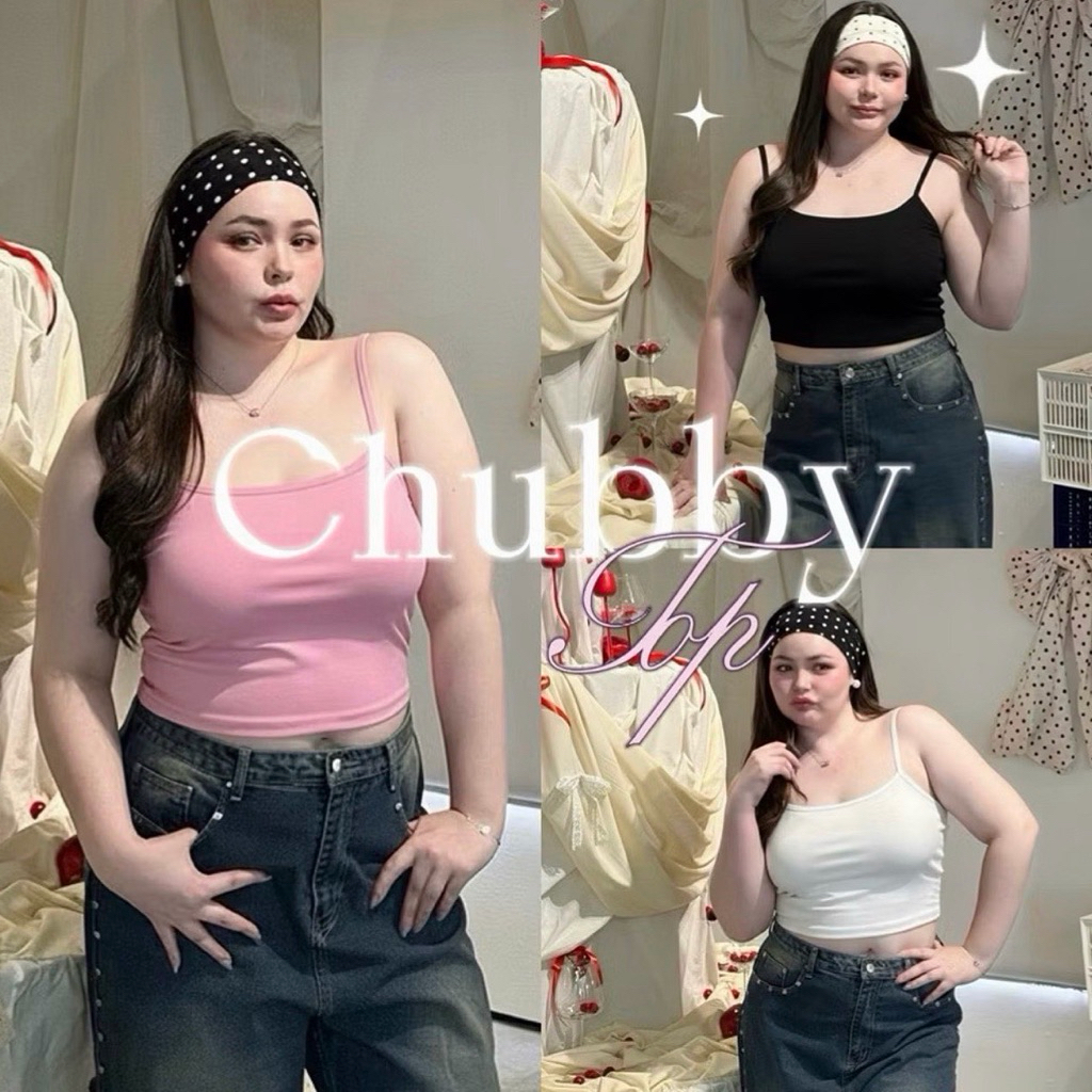 Chubby Bra Tank Top 💗🧤🍎🧸🩴  สายเดี่ยวผ้าไหมพรมร่อง ฟรีมีบราในตัว ใส่ซับใน ใส่เที่ยว ใส่ตัวเดียวคุ้มสาวอวบ