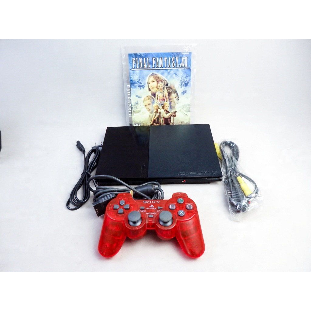 PlayStation 2 (PS2) Slim รุ่น 90006 | เล่นแผ่นแท้+ก๊อปปี้ได้ พร้อมจอยแท้สีแดงสุดหายาก!
