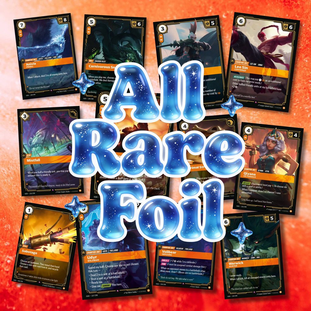 Riftbound Origins Body ระดับ Rare ( All Foil )