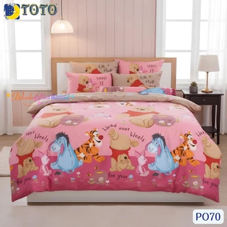 ชุดประหยัดTOTO (10ลาย) ผ้าปูที่นอน+ผ้านวม5ฟุต,ผ้านวม3.5ฟุต (นวมเอนกประสงค์) หมีพูคลาสสิค แบรนด์TOTOแท้100% No.8964