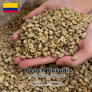 เมล็ดกาแฟดิบ พีซ พาราไดซ์ Peach Paradis : Green Bean Colombia . Special Process บรรจุ 500g. - 1 kg. P&T KoffRoad