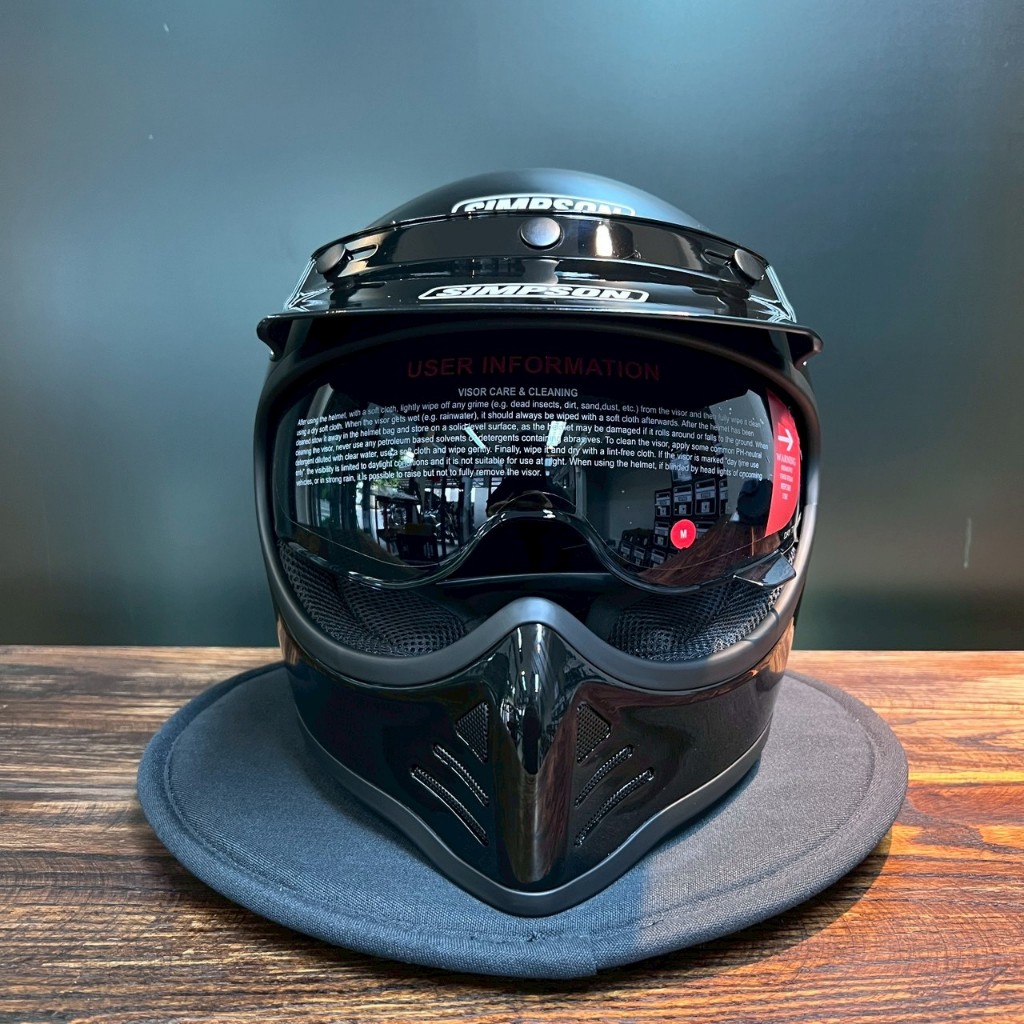หมวกกันน็อค SIMPSON HELMET - M52 Black By Life and Kustom