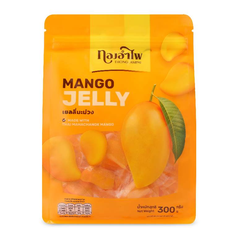 ทองอำไพ เยลลี่มะม่วง (รูปมะม่วง) 300 กรัม THONG AMPAI MANGO JELLY (MANGO) 300G