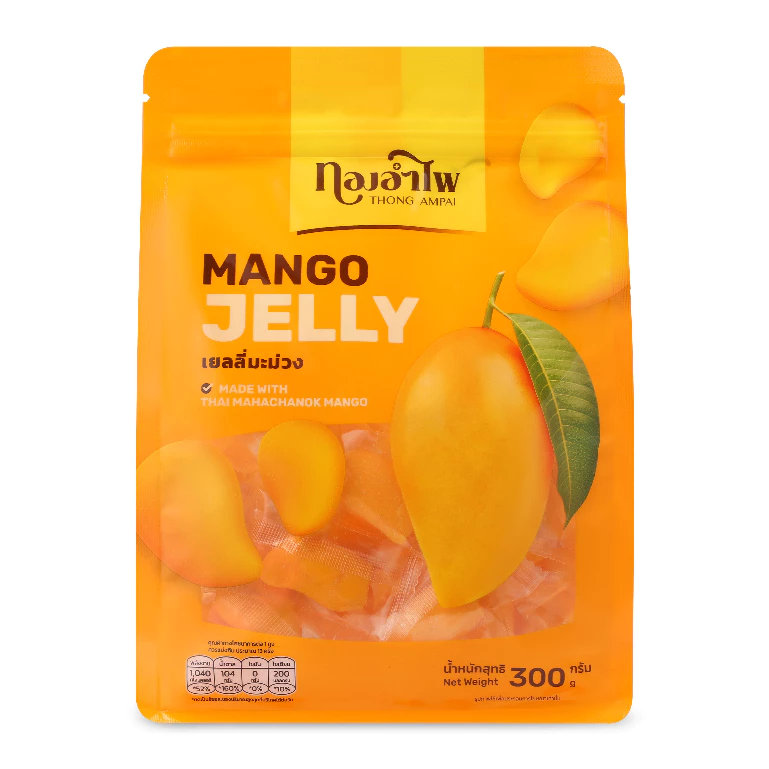 ทองอำไพ เยลลี่มะม่วง (รูปมะม่วง) 300 กรัม THONG AMPAI MANGO JELLY (MANGO) 300G