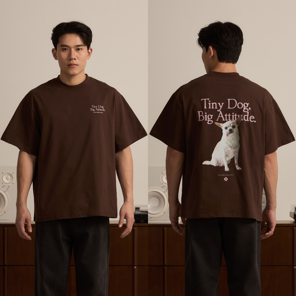 HOMEBOY เสื้อOVERSIZE HB.TINY.CHIHUAHUA คอตตอน100% ใส่ได้ทุกวัน