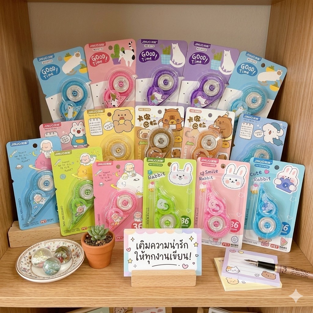 JN36 เทปลบคำผิด คุณภาพดี แพ็ค 3 ชิ้น
