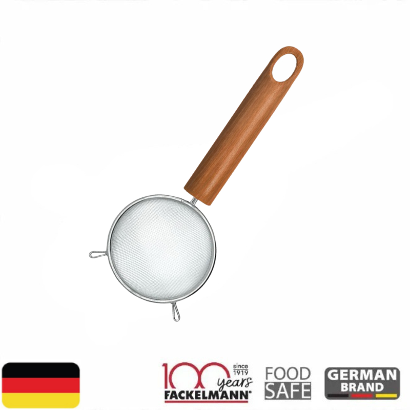 กระชอน ขนาด 12 ซม. ด้ามจับลายไม้ FACKELMANN Strainer 12 cm with Wood-Pattern Handle 6944804559293