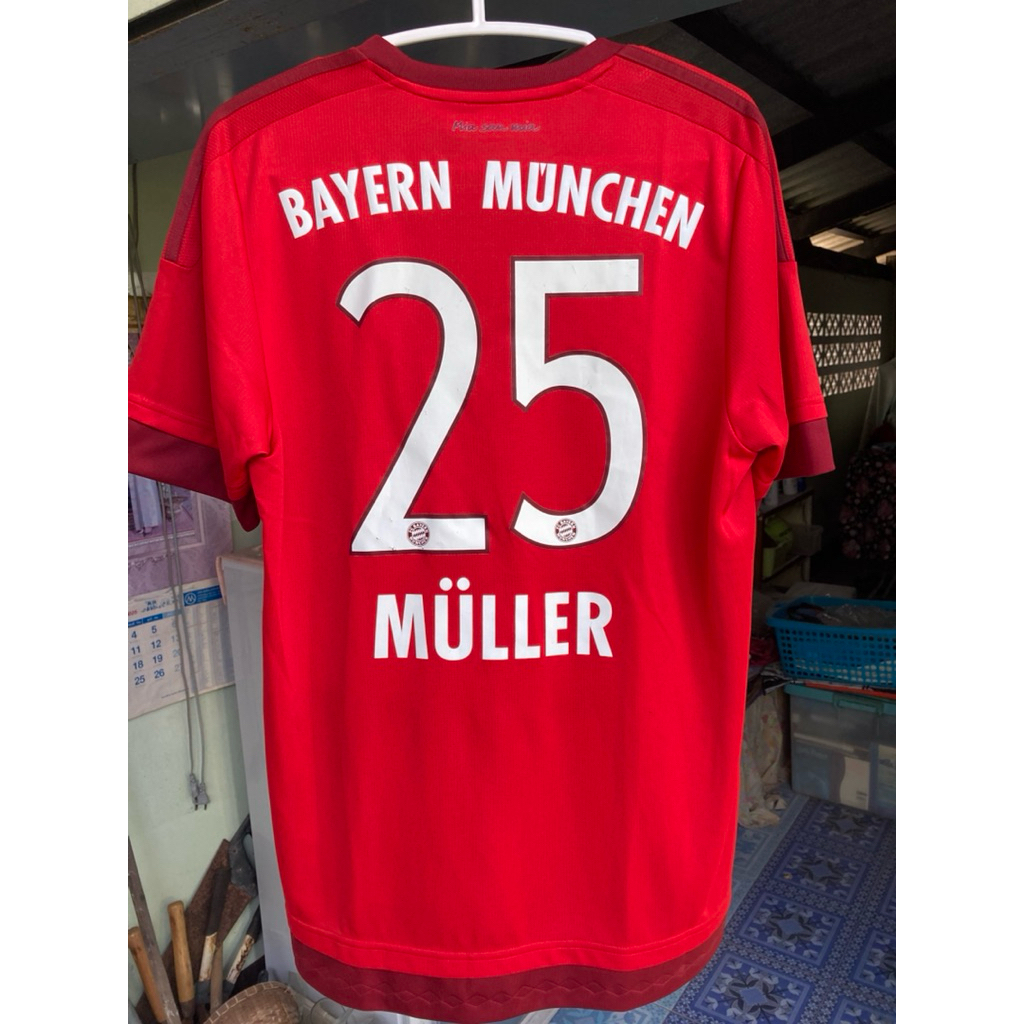 🔥 เสื้อ FC Bayern Munich มือสอง ของแท้ 💯 สกรีนชื่อเบอร์ Thomas Müller #25 ⚽