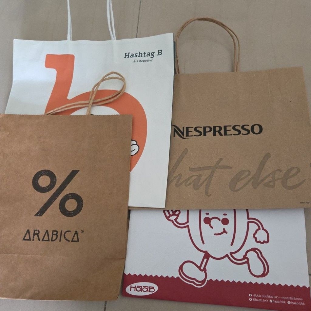 ถุงแบรน %Arabica Nespresso Hashtag B Haab