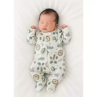 (>>4kg Newborn แรกเกิด)ผ้าเกรดส่งออก ชุดหมี /ชุดนอนเด็กทารกผ้านิ่ม บอดี้สูทคลุมเท้าทารก