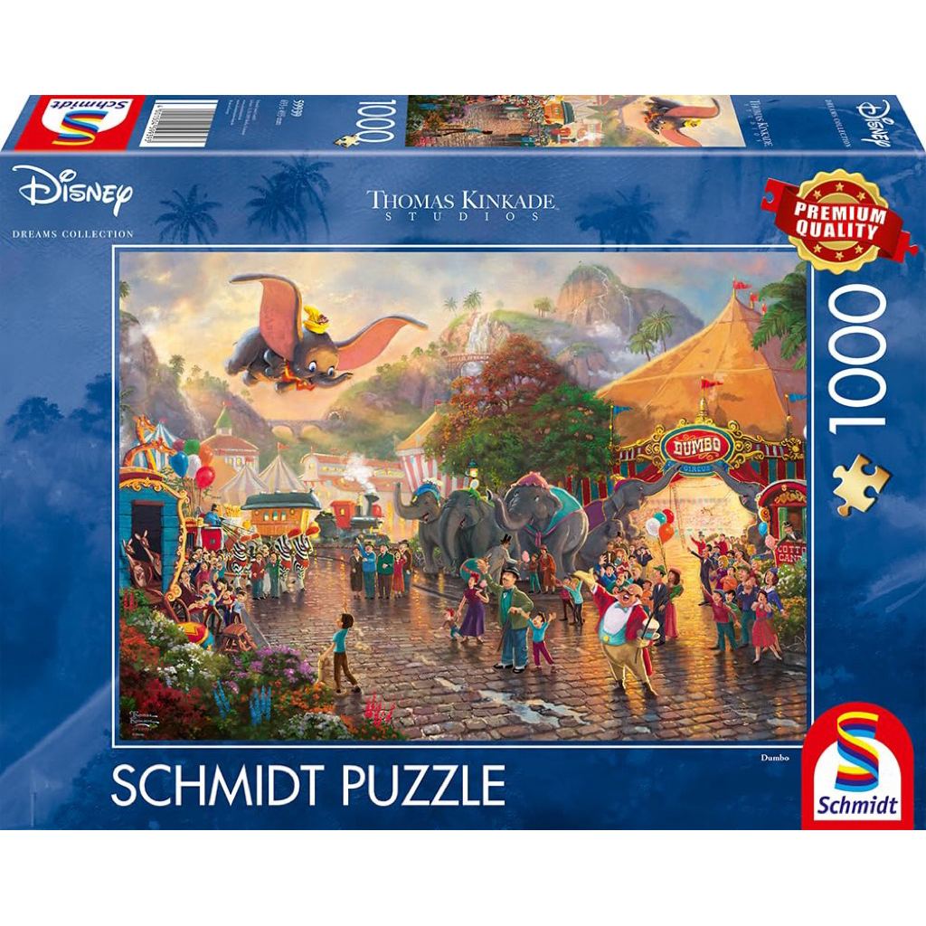 พร้อมส่ง-จิ๊กซอว์Disney Dumbo🎈Thomas kinkade แบรนด์ Schmidt jigsaw puzzle 1000 ชิ้น