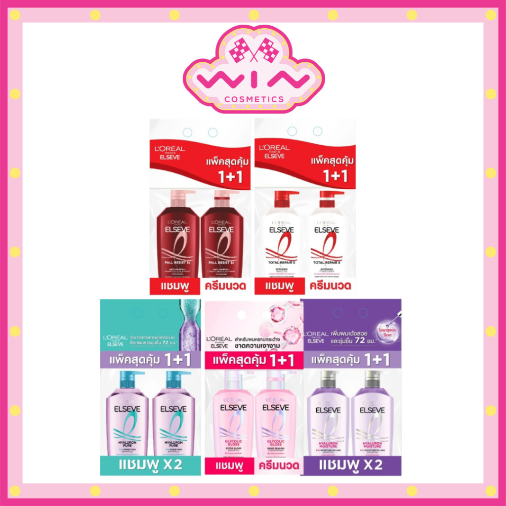 [แพ็คคู่] L'Oreal Paris ลอรีอัล ปารีส แชม+แชม / นวด+นวด 400มล. ช่วยให้เส้นผมนุ่ม ฟื้นฟูผมเสีย หอม