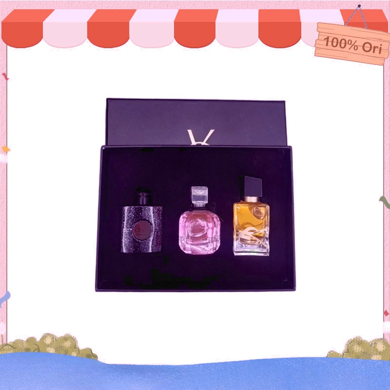เซ็ตน้ำหอมหญิง 3 กลิ่นหรู ไซส์ท่องเที่ยว 7.5ml (กลิ่นดอกไม้และวานิลลา กลิ่นแพงและสดใส กลิ่นกุหลาบดำและกาแฟ)
