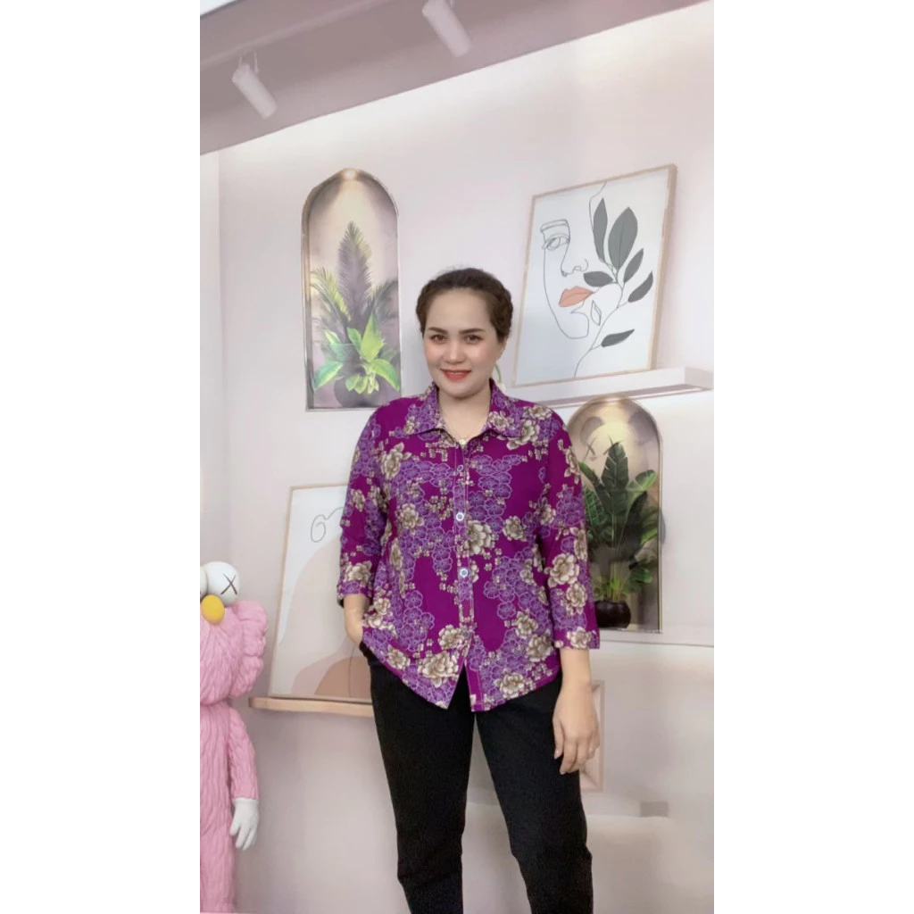 เสื้อเชิ้ตแขนยาวผู้หญิง คอปกแฟชั่นผู้หญิง ผ้ายืด เนื้อผ้าใส่สบาย ทรงสวย รุ่น1008
