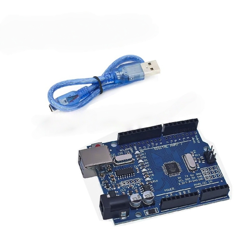 UNO R3 บอร์ดอาร์ดูโน่ UNO R3 SMD/DIP ATmega328 Arduino UNO R3 SMD Board แบบมีสาย USB / ไม่มีสาย / มี