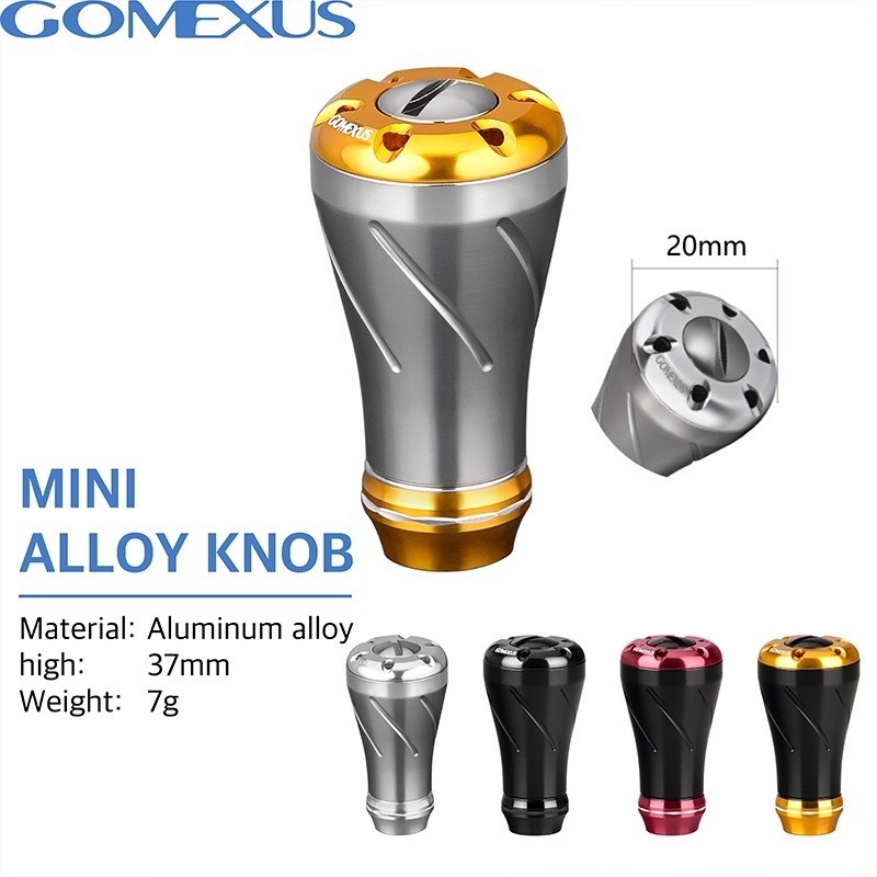 Gomexus 20 มม.Handle Knob น๊อปอลูมิเนียม ขนาด 20 mm. สําหรับรอกตกปลา (สต๊อกสินค้าในไทย)