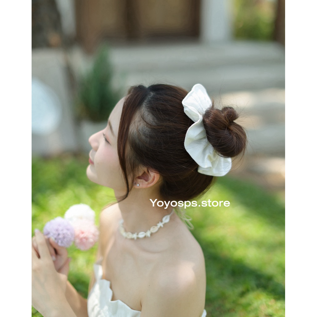 ไอเทมที่ต้องมี Scrunchie ยางรัดผมผ้าฝ้ายแท้100%