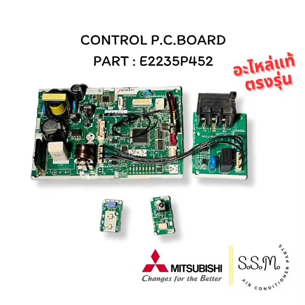 E2235P452 แผงวงจรแอร์ แผงบอร์ดคอยล์เย็น รุ่น MSY-XT09VF-TH1 แผงวงจรแอร์ มิตซูบิชิ อิเล็คทริค Mitsubishi Electric อะไหล่แ