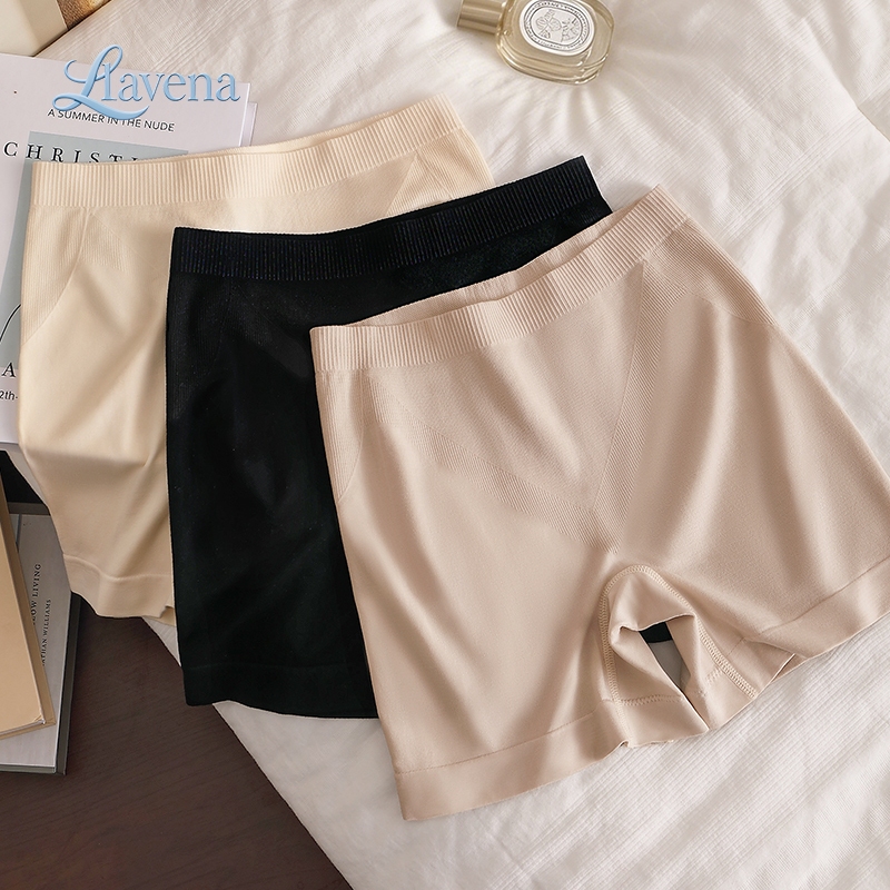 LAVENA กางเกงกันขาด ไร้ขอบ เอวสูงยัดท้อง ดูสะโพกกลม ยืดหยุ่นดี ระบายอากาศ ป้องกันกลิ่น ไซส์ใหญ่ กางเกงในผู้หญิง M-4XL