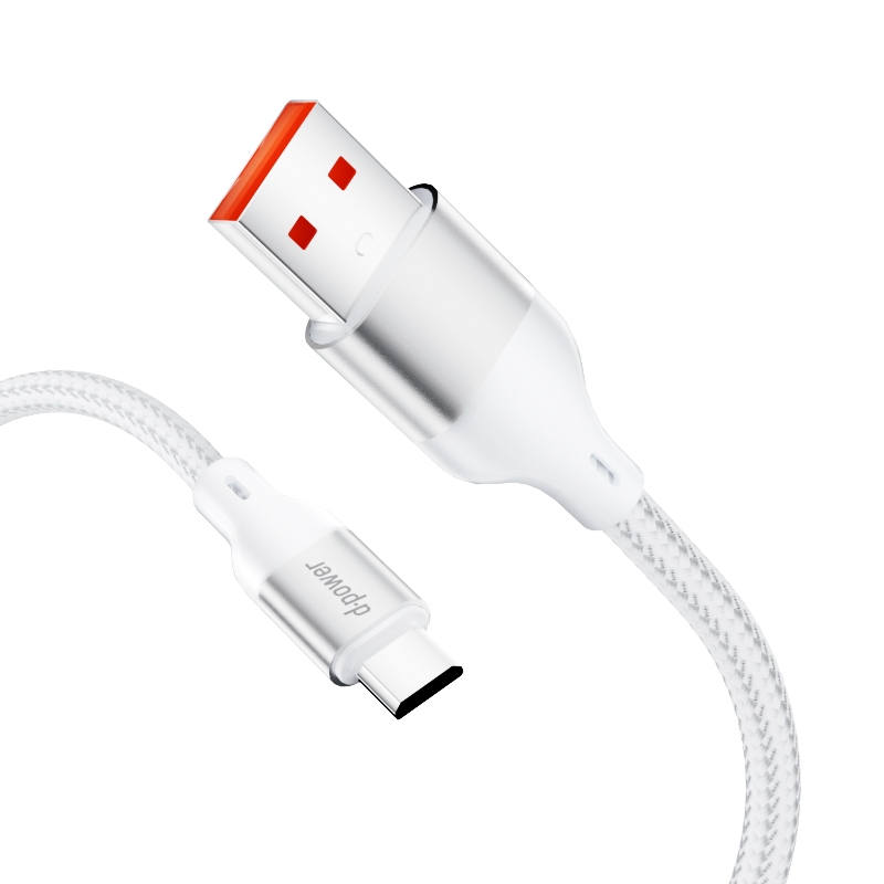 d-power สายชาร์จเร็ว 5A MAX รุ่น CB-N02 สายไนลอนถัก หัวอลูมิเนียม หรูหรา ทนทาน ยาว 1M (Micro/Type-C)