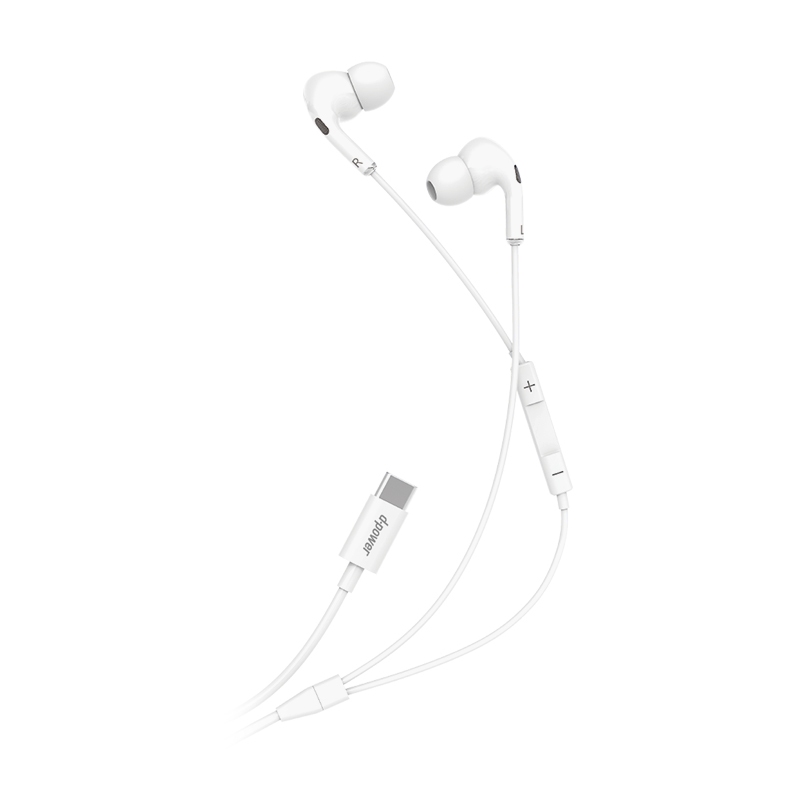 d-power หูฟัง Type-C รุ่น TC-05 สมอลทอล์ค มีไมค์ในตัว เสียงดี HD-MAX Audio ตัดเสียงรบกวน สายยาว 1.2M