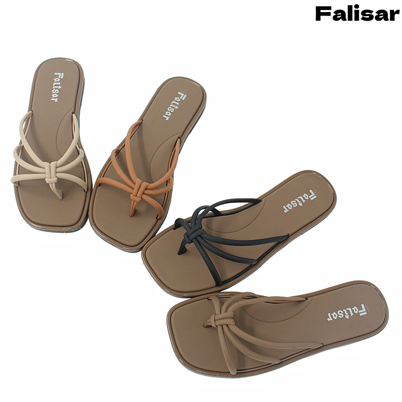 Falisar รองเท้าแตะผู้หญิง รองเท้าแตะคีบ ลุคเรียบง่าย สไตล์เกาหลี ใส่ชิลๆ กันน้ำ รุ่น1529