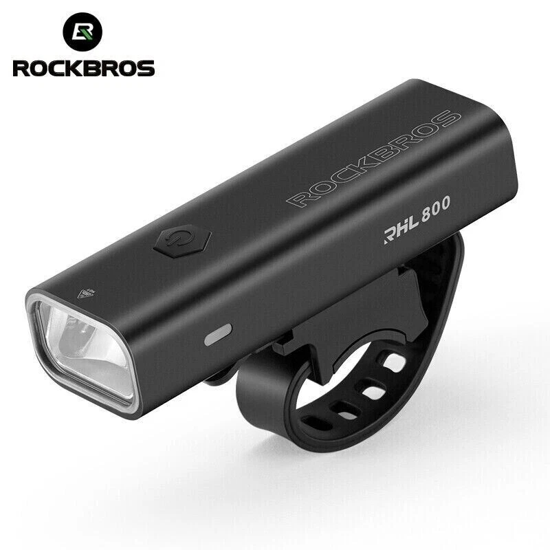 ไฟหน้าจักรยาน ROCKBROS 800 Lumens Smart Headlight  สว่างแรง ชาร์จ Type-C กันน้ำ