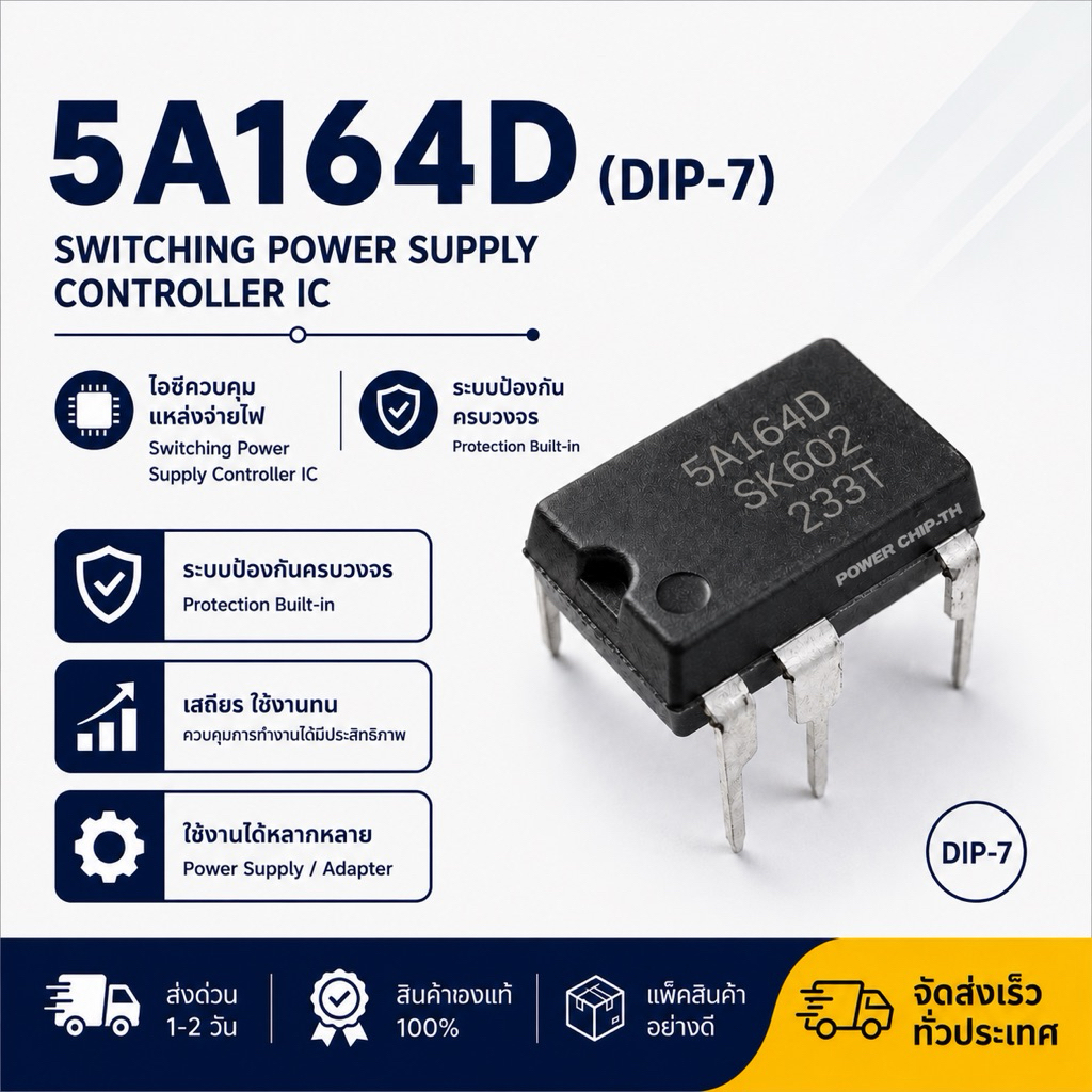 STR5A164D  5A164D ไอซีเพาเวอร์ซัพพลายยอดนิยม รุ่นใหม่แท้จาก Sanken สำหรับซ่อมทีวี/เพาเวอร์ซัพพลาย