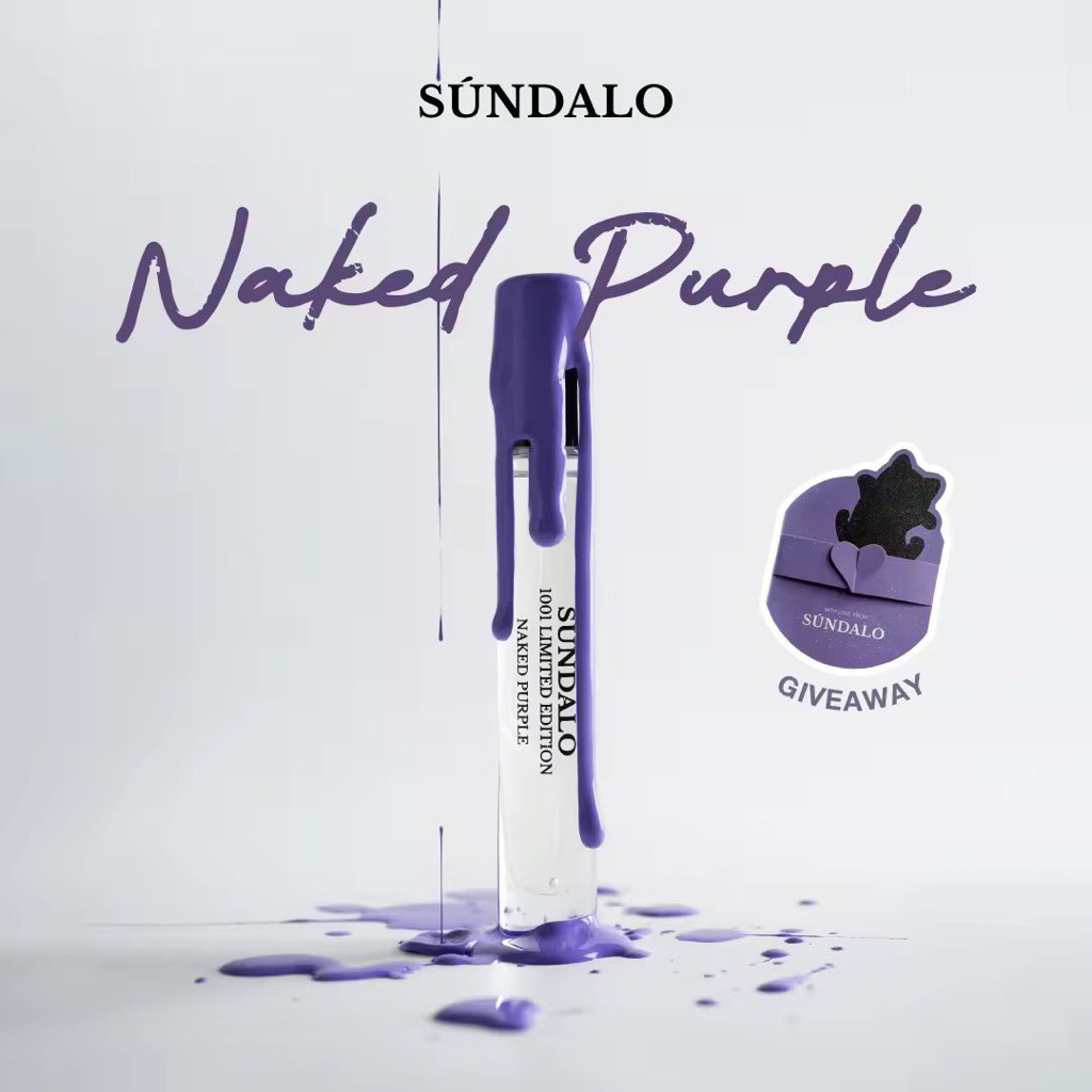 น้ำหอม sundalo 1001 limited edition naked purple  10 ml — ของใหม่ รอบออนไลน์