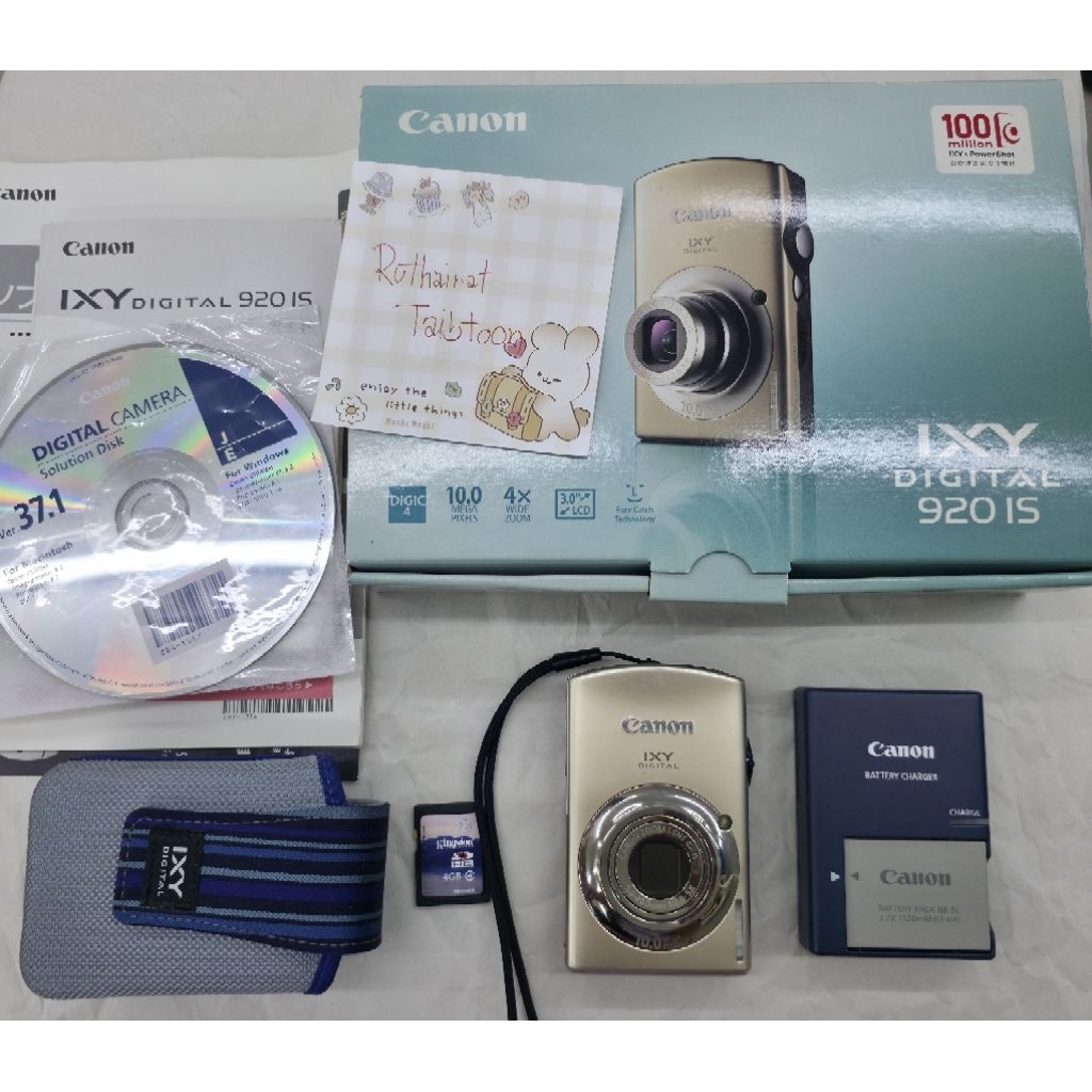 🌈กล้องดิจิตอล Canon IXY 920is (ixus 870 is)​ สีทอง พร้อมกล่อง