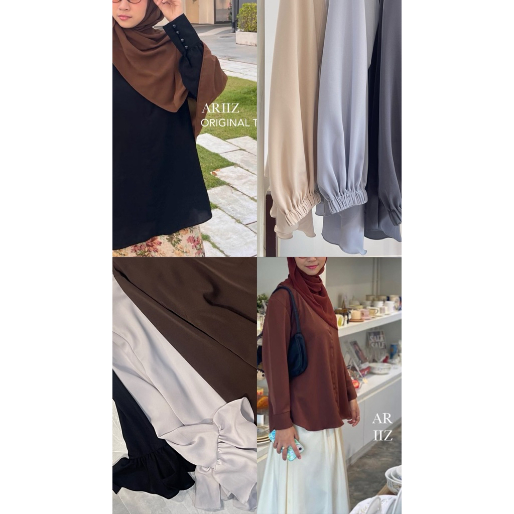 พร้อมส่ง ARIIZ Original top เสื้อเชิ้ต เสื้อผู้หญิง มีซิปให้นมบุตรสะดวก