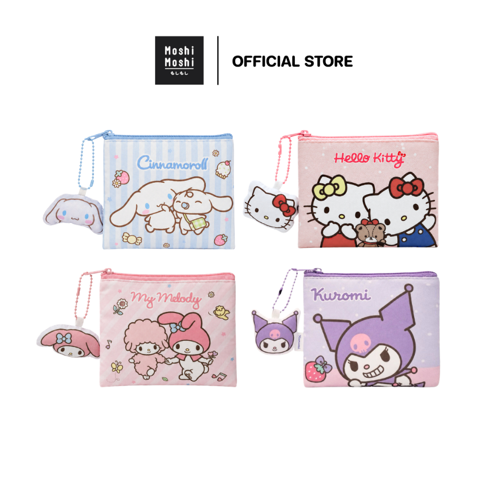 Moshi Moshi กระเป๋าเศษสตางค์ ลายลิขสิทธิ์แท้จากค่าย Sanrio รุ่น 6100007059-7062