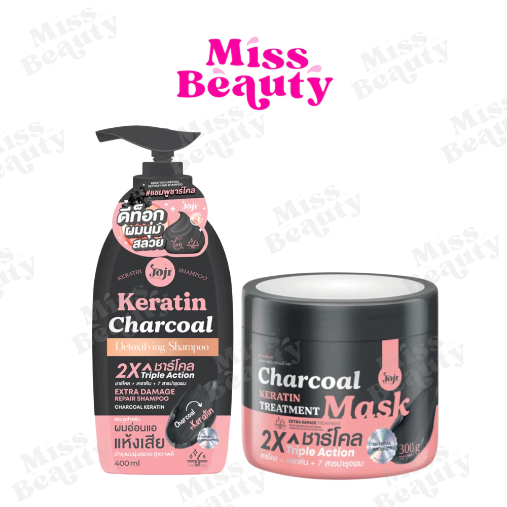 (กระปุก) JOJI Secret Young Charcoal Keratin Treatment Mask โจจิ ซีเครท ยัง ชาร์โคล เคราติน ทรีตเมนต์ มาส์ก 300 กรัม