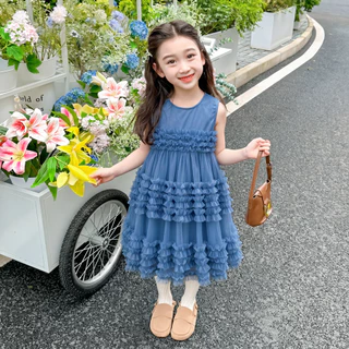 PRINCESS KESLI ชุดเดรสเด็กผู้หญิงฤดูร้อน ชุดเจ้าหญิงเด็ก ชุดเดรสวันเกิดเด็กหญิง 1-12 ปี