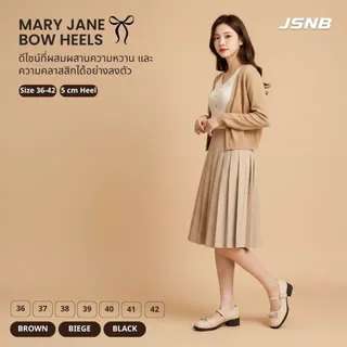 JSNB รองเท้าผู้หญิง MaryJane รองเท้าคัทชูนักศึกษาหญิง ทรงสวยใส่สบาย [LN897]